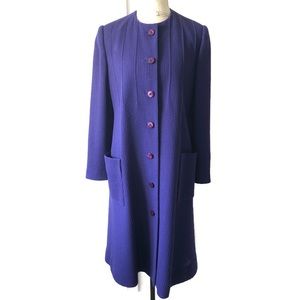 Vintage David Hayes Long Coat Button Up Trench
